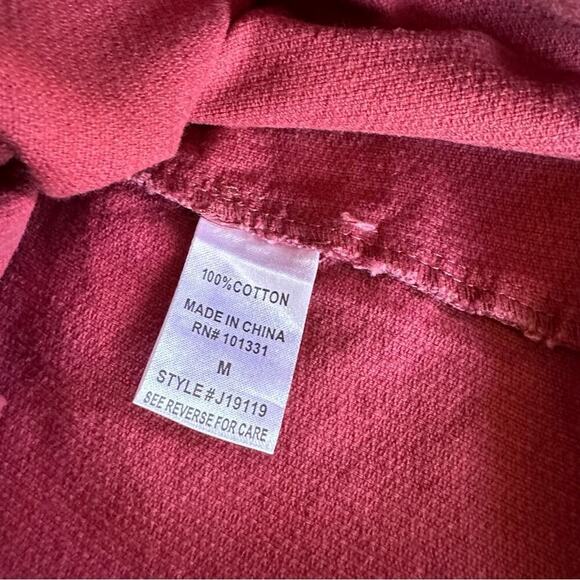 Summer Vintage Burgundy Corduroy Jumper Mini Dress Sleeveless Button Down Medium - Picture 3 of 11